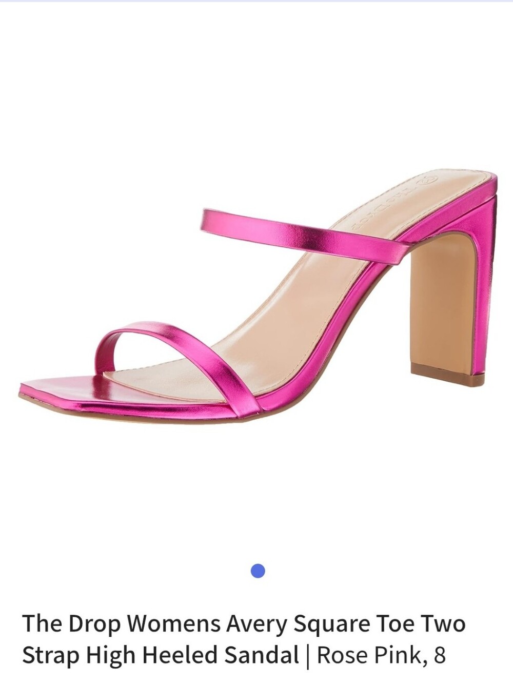 The Drop Avery Rose Pink Square Toe High Heel Sandal Size 10 New In Box